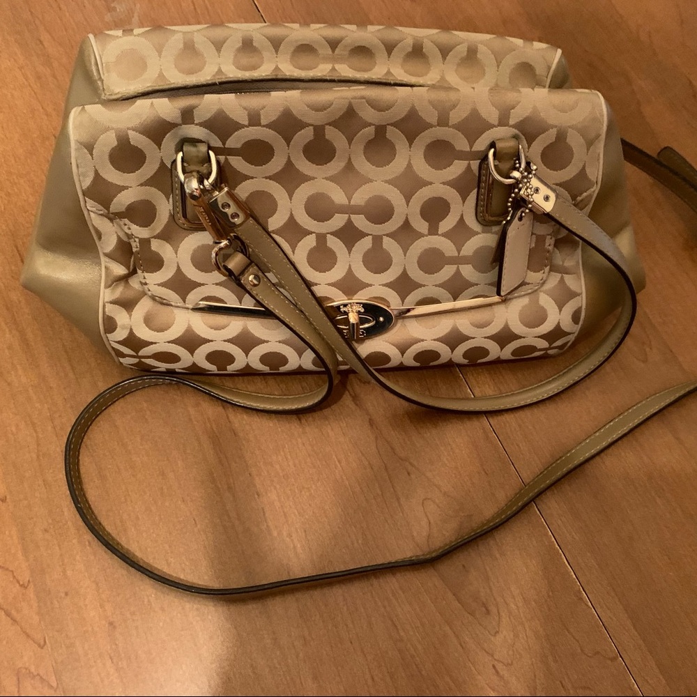 Coach beige hand/shoulder bag